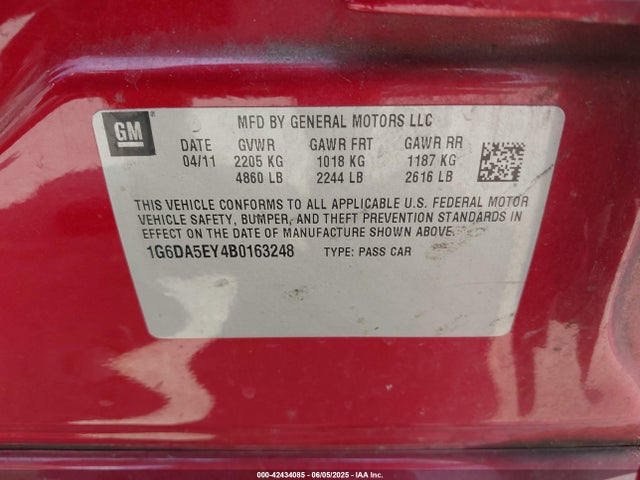 2011 CADILLAC CTS 1G6DA5EY4B0163248 Photo 8