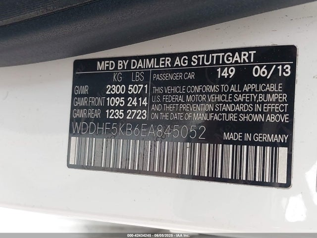 Mercedes-Benz 2014 2014 WDDHF5KB6EA845052 Image 9