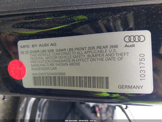 2022 AUDI A5 SPORTBACK WAUDACF52NA029856 Photo 8