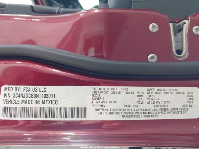 2022 JEEP COMPASS 3C4NJDCB0NT193011 Photo 8