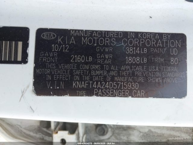 2013 KIA FORTE KNAFT4A24D5715930 Photo 8
