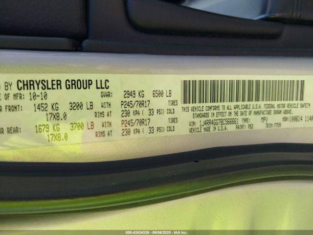 2011 JEEP GRAND CHEROKEE 1J4RR4GG7BC566661 Photo 8