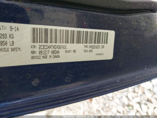 2C3CDXATXEH367031 Dodge Charger Police