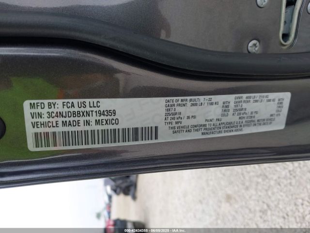 2022 JEEP COMPASS 3C4NJDBBXNT194359 Photo 8