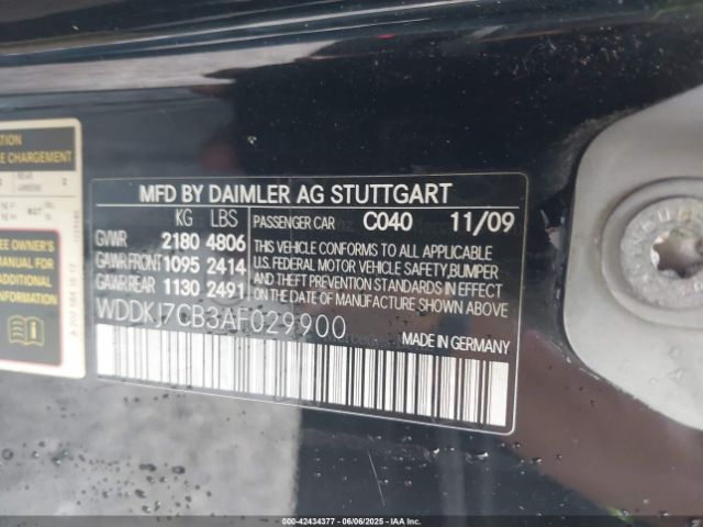 2010 MERCEDES-BENZ E 550 WDDKJ7CB3AF029900 Photo 8