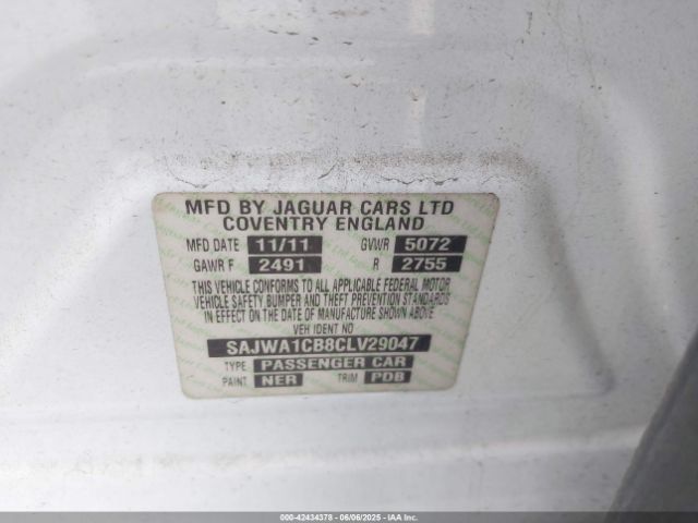 2012 JAGUAR XJ SAJWA1CB8CLV29047 Photo 8