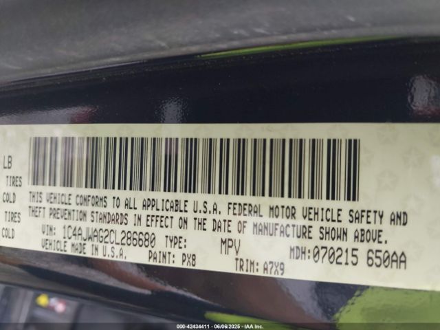 2012 JEEP WRANGLER 1C4AJWAG2CL286680 Photo 8