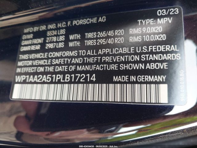 2023 PORSCHE MACAN WP1AA2A51PLB17214 Photo 8