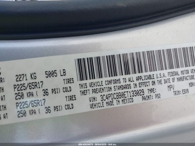 3C4PDCBB0ET133029 Dodge Journey Sxt