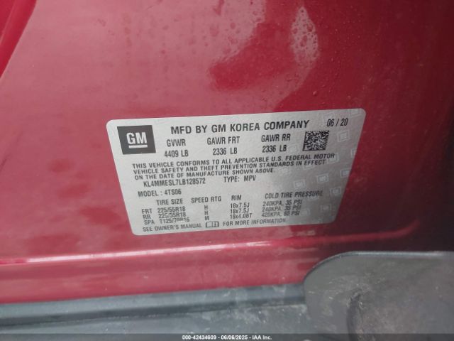 KL4MMESL7LB128572 Buick Encore Gx Awd Select