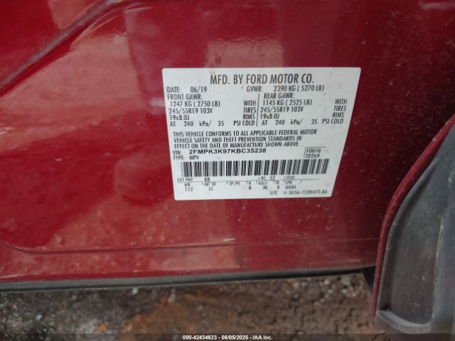 2019 FORD EDGE 2FMPK3K97KBC35238 Photo 8
