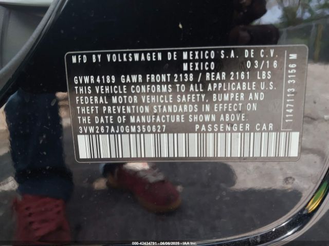 3VW267AJ0GM350627 Volkswagen Jetta 1.4t S