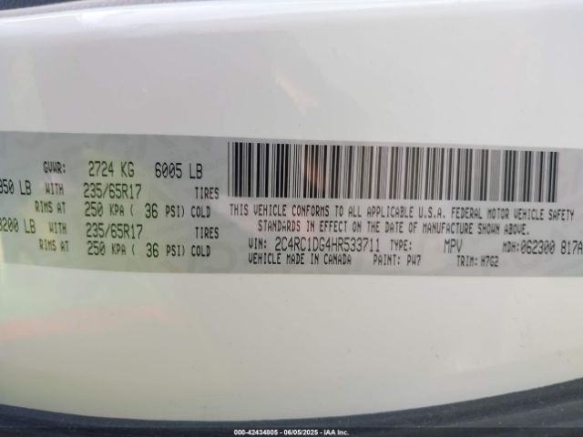 2017 CHRYSLER PACIFICA 2C4RC1DG4HR533711 Photo 8