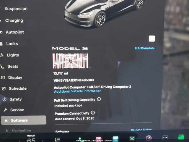 2022 TESLA MODEL S 5YJSA1E61NF485363 Photo 6