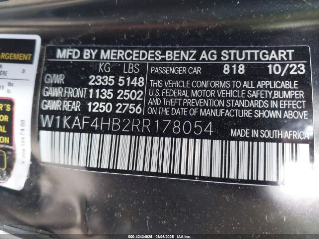 2024 MERCEDES-BENZ C 300 W1KAF4HB2RR178054 Photo 8
