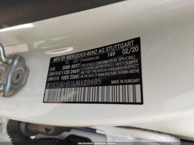 2020 MERCEDES-BENZ CLA 250 W1K5J4HB1LN122685 Photo 8
