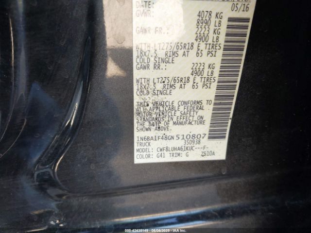 2016 NISSAN TITAN XD 1N6BA1F48GN510807 Photo 8