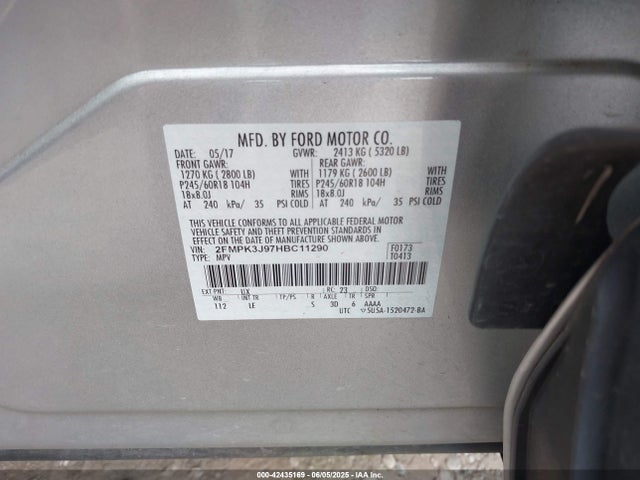 2FMPK3J97HBC11290 Ford EDGE SEL