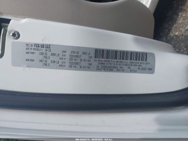 2019 DODGE GRAND CARAVAN 2C4RDGCG0KR784816 Photo 8