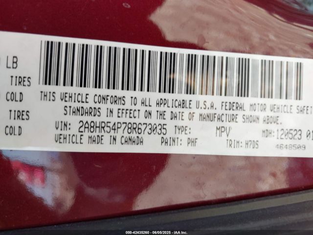 2008 CHRYSLER TOWN & COUNTRY 2A8HR54P78R673035 Photo 8