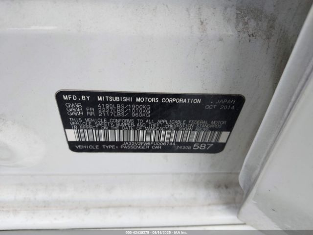 2015 MITSUBISHI LANCER JA32V2FW8FU006744 Photo 8