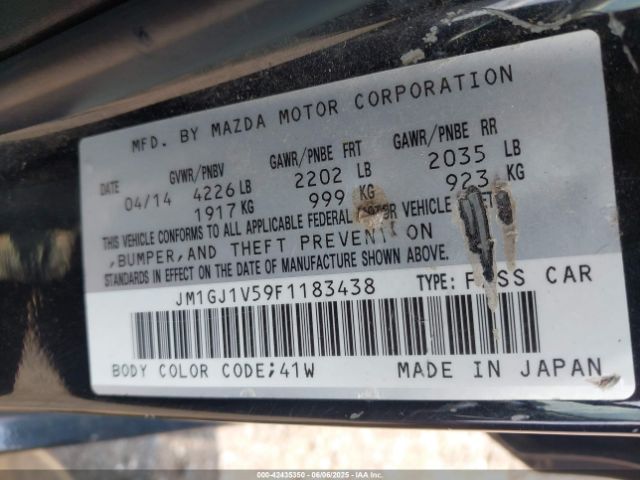 JM1GJ1V59F1183438 Mazda Mazda6 I Touring