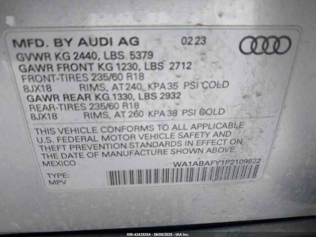 2023 AUDI Q5 WA1ABAFY1P2109822 Photo 8