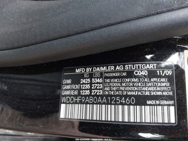 2010 MERCEDES-BENZ E 550 WDDHF9AB0AA125460 Photo 8