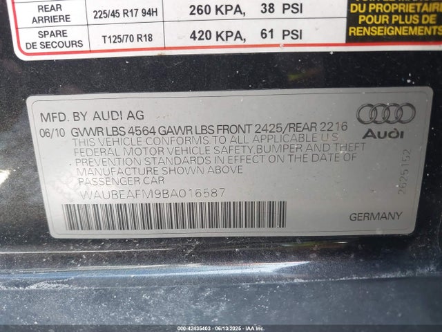 2011 AUDI A3 WAUBEAFM9BA016587 Photo 8