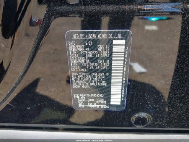 2022 NISSAN ARMADA JN8AY2BA2N9390962 Photo 8