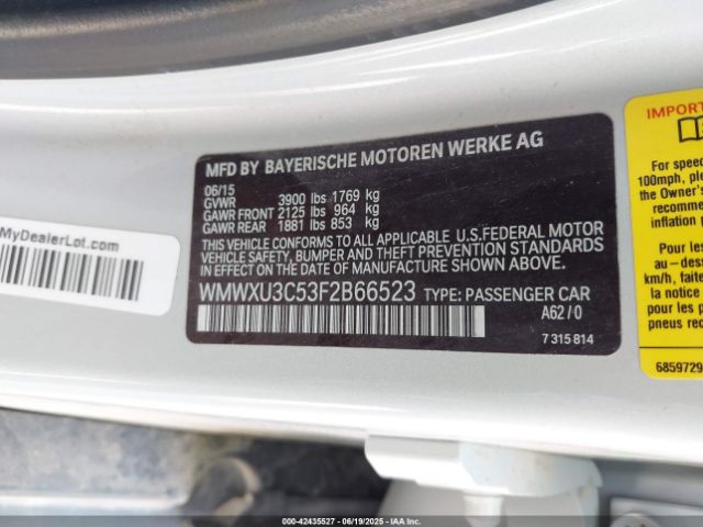 2015 MINI HARDTOP WMWXU3C53F2B66523 Photo 8