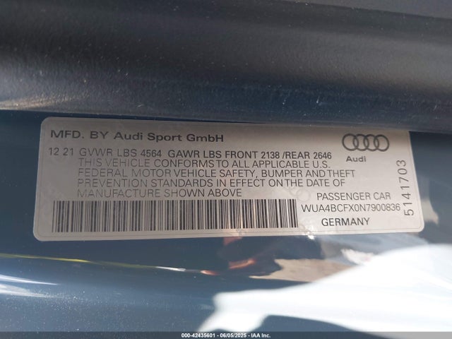2022 AUDI R8 SPYDER WUA4BCFX0N7900836 Photo 8
