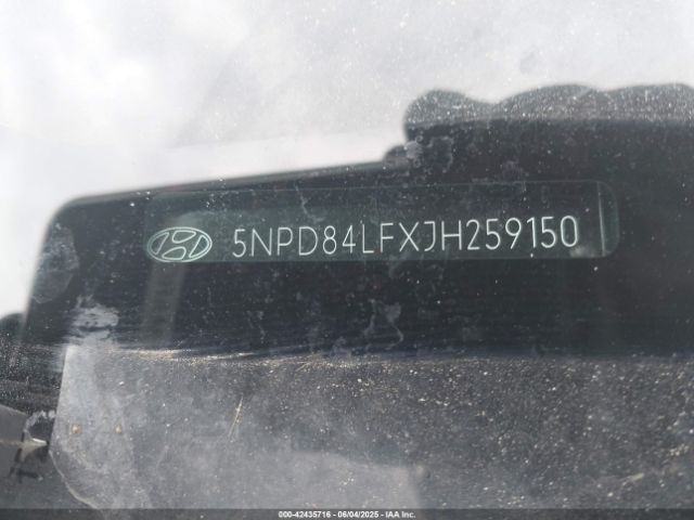 5NPD84LFXJH259150 Hyundai ELANTRA SEL