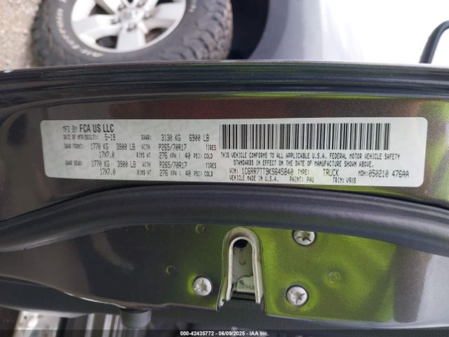 1C6RR7TT9KS645840 RAM 2019