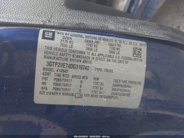 2013 GMC SIERRA 1500 3GTP2VE74DG319740 Photo 8