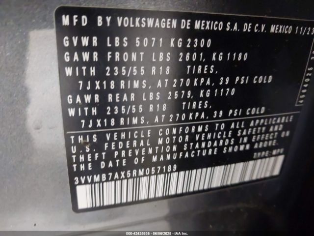 2024 VOLKSWAGEN TIGUAN 3VVMB7AX5RM057189 Photo 8