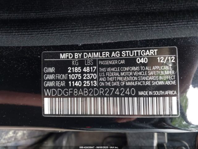 2013 MERCEDES-BENZ C 300 WDDGF8AB2DR274240 Photo 8
