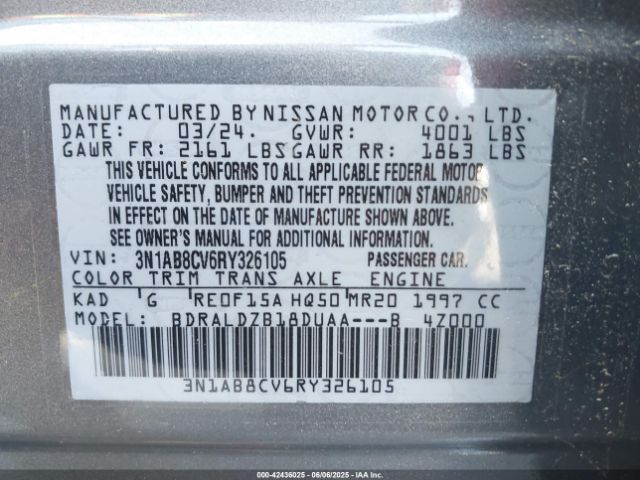 2024 NISSAN SENTRA 3N1AB8CV6RY326105 Photo 8