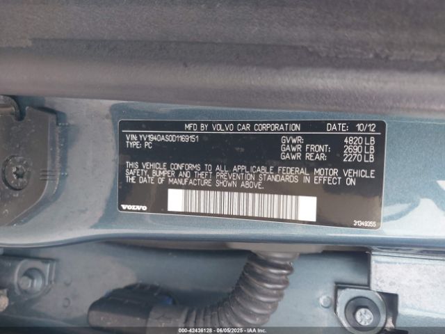 2013 VOLVO S80 YV1940AS0D1169151 Photo 8