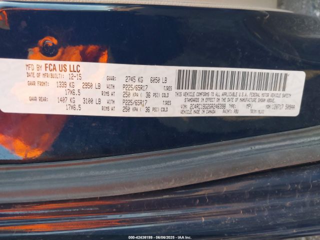 2C4RC1BG2GR246398 Chrysler 2016