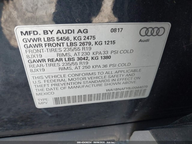2018 AUDI Q5 WA1BNAFY8J2044079 Photo 8