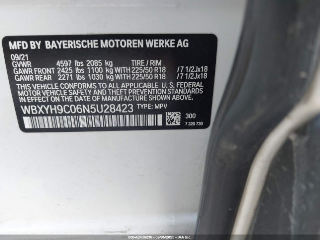 WBXYH9C06N5U28423 BMW X2 Sdrive28i