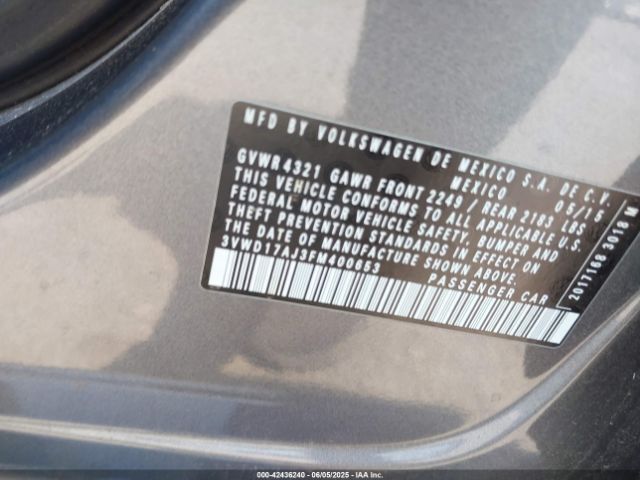 2015 VOLKSWAGEN JETTA 3VWD17AJ3FM400653 Photo 8
