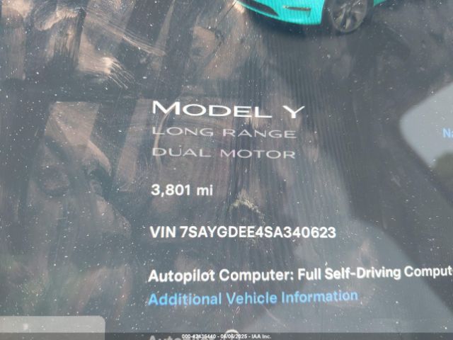 7SAYGDEE4SA340623 Tesla Model Y