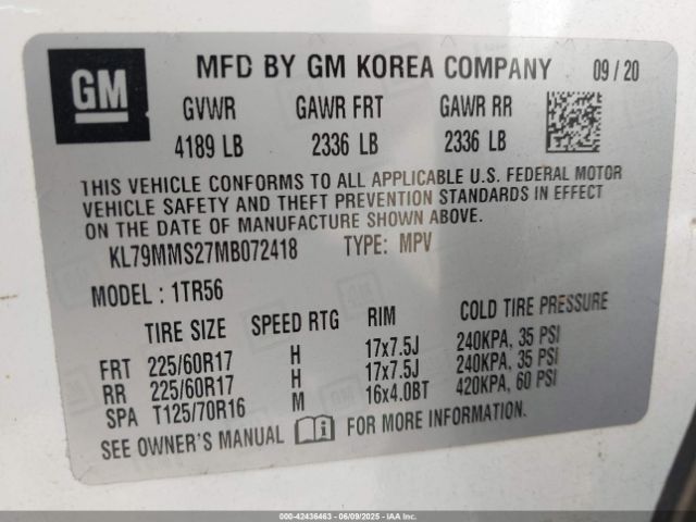 2021 CHEVROLET TRAILBLAZER KL79MMS27MB072418 Photo 8