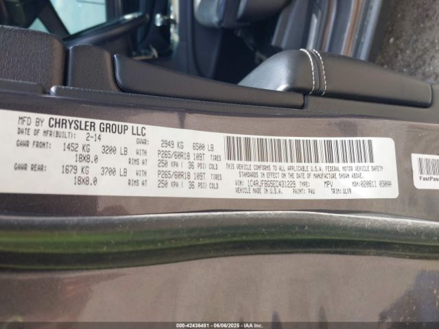 2014 JEEP GRAND CHEROKEE 1C4RJFBG5EC431229 Photo 8