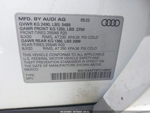 2023 AUDI Q5 WA1EAAFY9P2148081 Photo 8