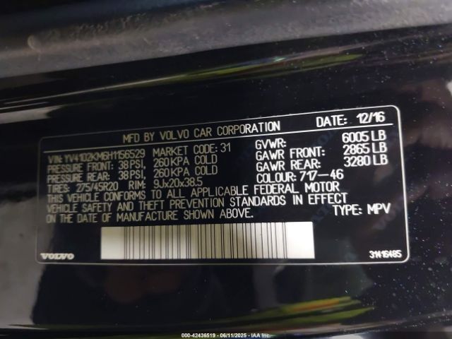 2017 VOLVO XC90 YV4102KM6H1156529 Photo 8