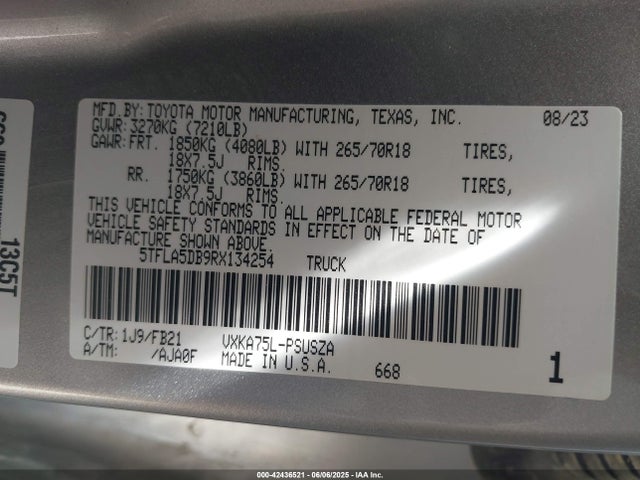 Toyota v35a-fts 2024 5TFLA5DB9RX134254 Image 9