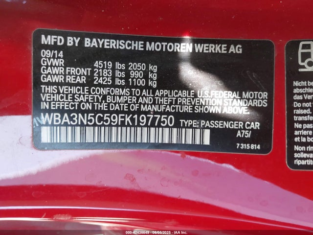 WBA3N5C59FK197750 BMW 428i